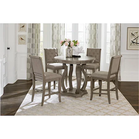 Counter Height Table Set with 4 Chairs